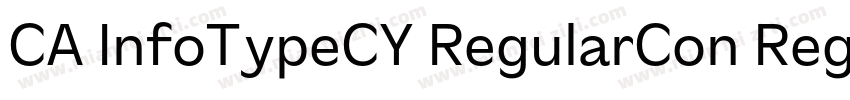 CA InfoTypeCY RegularCon Regular字体转换